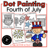 Dot Q-tip Painting Fourth of July A Fine Motor Activity