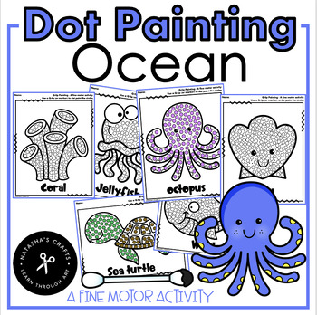 Preview of Dot Q-tip Painting Ocean