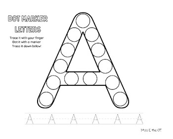 Dot Stamp Marker Letters: Trace, Dot, and Trace Again! by Miss E the OT