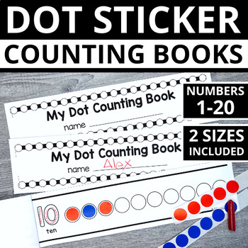 Preview of Dot Sticker Marker Printable Counting Books Numbers 1 to 5 10 20 Bingo Dauber