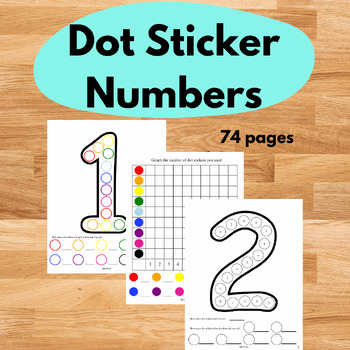 Preview of Dot Sticker Number Recognition, Number Tracing Fine Motor Skills Color By Number