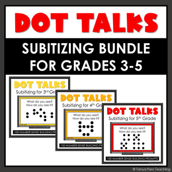 Preview of Dot Talks Subitizing Number Sense Fact Fluency Number Talks (Grades 3-5 Bundle)