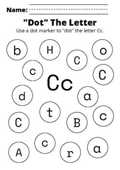 Dot The Letter C- Dot Marker Letter Identification | TPT