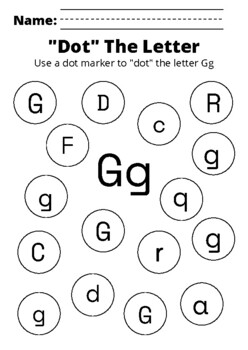 Dot The Letter G by I Planned That- Early Learning Resources | TPT