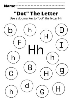 Dot The Letter H by I Planned That- Early Learning Resources | TPT