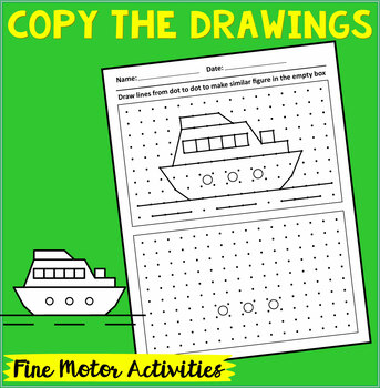 Preview of Dot To Dot Drawing - Fine Motor Skills