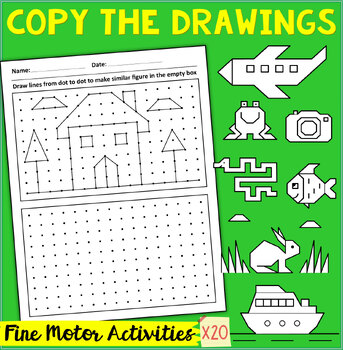 Preview of Copy The Drawing - Fine Motor Skills - End of the Year Activities
