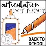 Back To School Dot To Dot Articulation Activity Printable 