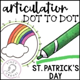 St. Patrick's Day Dot To Dot Articulation Activity Printab