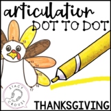 Thanksgiving Dot To Dot Articulation Activity Printable or