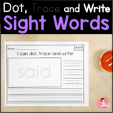 Dot, Trace and Write Sight Word Activity for Kindergarten