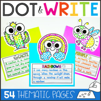 Preview of Dot & Write Activity Pages: 54 Pages with Holidays, Seasons, & More!