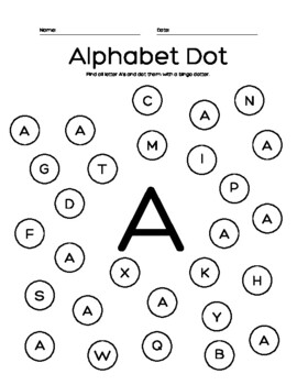 Dot-a-Dot Alphabet by Franny Ann Elementary Creations | TPT