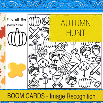 Dot an Autumn Picture Image Recognition | BOOM Cards by Amanda Bandana