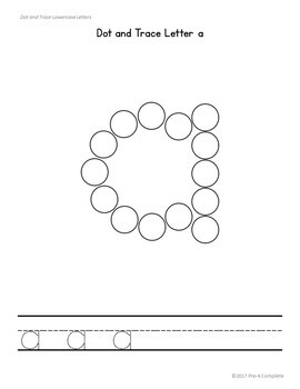 dot and trace lowercase letters no prep worksheets by