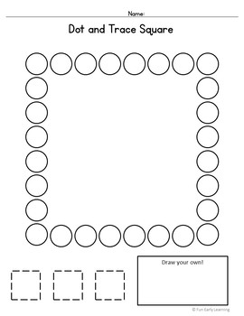 dot and trace shapes no prep interactive worksheets by fun early learning