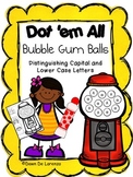 Dot 'em All Gum Balls {Capital and Lowercase Letters}