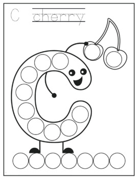 Dot-marker exercises for the alphabet and numbers 36 pages by faty printy