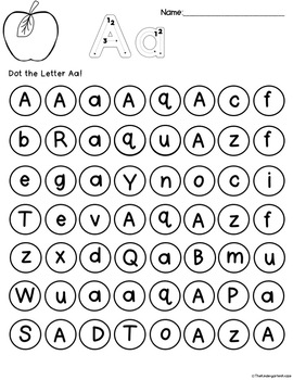 Dot the Letter Alphabet Pack by The Kindergarten Kraze | TpT