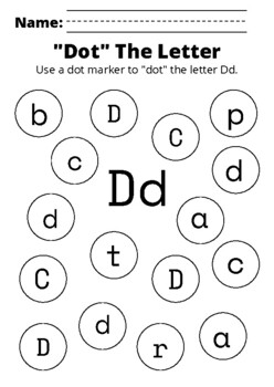Dot the Letter D- Dot Marker Letter Recognition | TPT