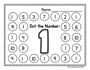 dotted line numbers 1 10