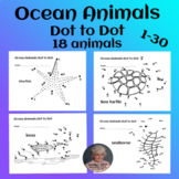 Ocean Animal Dot to Dot Counting 1-30