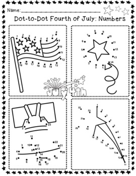 Dot To Dot 4th Of July By Kraus In The Schoolhouse Tpt