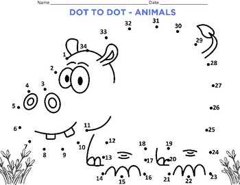 Dot to Dot Animal Themed Activity Sheets by HenRyCreated | TPT