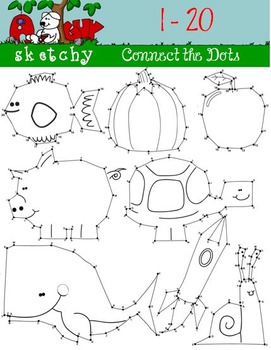 dot to dot connect the dots 1 20 by a sketchy guy tpt