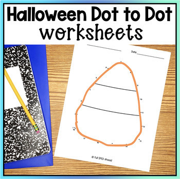 Preview of Dot to Dot Holiday Halloween Tracing Worksheets Leisure Center Special Education