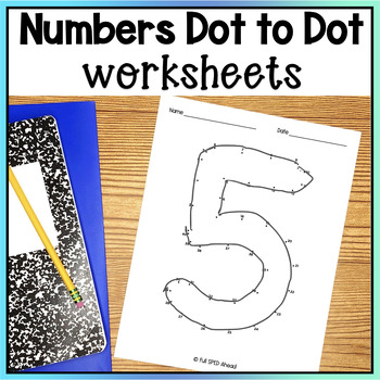 Dot to Dot Math Numbers Tracing Activity Worksheets Special Education ...