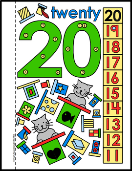 Preview of Dot-to-Dot Number Book 1-20 Activity Coloring Pages