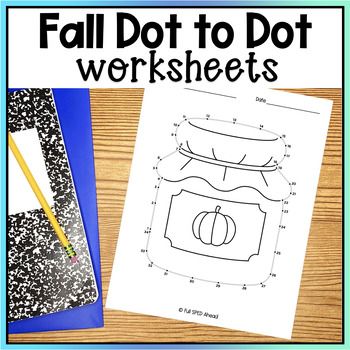 Preview of Dot to Dot Season Fall Tracing Worksheets Leisure Centers Special Education