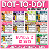 Dot to Dot Worksheets Bundle 2 Counting up to 25 Connect the Dots