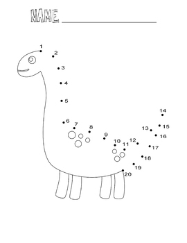 dot to dot worksheets dinosaur dot to dot 1 20 by marvis teaching