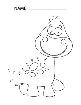 dot to dot worksheets dinosaur dot to dot 1 10 by krongkan