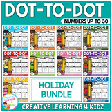 Dot to Dot Worksheets Holiday Bundle Counting up to 30 Con
