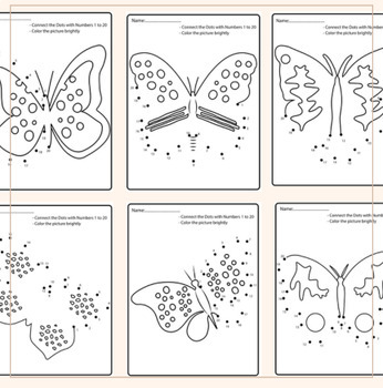 Free Online Printable Kids Games - Butterfly Dot To Dot  Dot to dot puzzles,  Kids math worksheets, Preschool math worksheets
