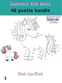 Dot to Dots / Connect the Dots. 40 Puzzles! 1-10, 1-20, 1-40, etc