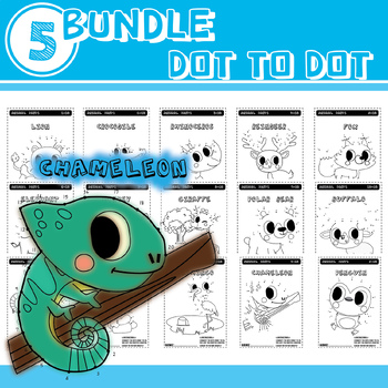 Preview of Dot to dot, Connect the dots, coloring for kid, Any Animal Bundle BIG SET