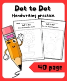 Dot to dot. Draw a line. Handwriting practice. Activity co