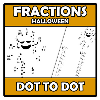 Preview of Dot to dot (Halloween) - Punto a punto - Fractions - Fracciones
