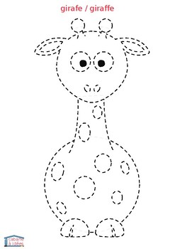 Dot drawings animal pictures - in French and English by Cabane a Idees