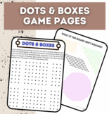 FREEBIE Dots & Boxes Game Boards