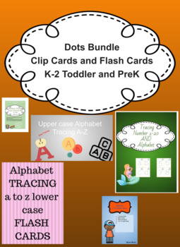 Preview of Dots Bundle, Clip Cards and Flash Cards, tracing handwriting interactive