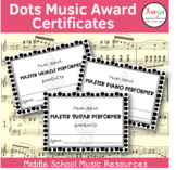 Music Award Certificates - Dotty