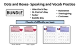 Dots and Boxes- Vocab and Speaking- French- Seasonal BUNDLE