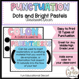 Dots and Bright Pastels Punctuation Posters