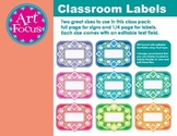 Dotted Classroom Labels and Signs
