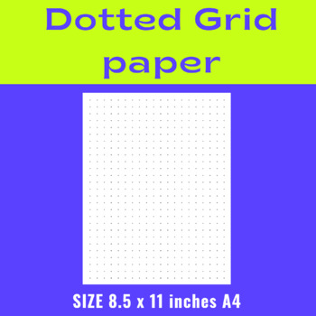 Preview of Dotted Grid paper - Printable Bullet Dot Journal Paper - Dots Grid paper A4